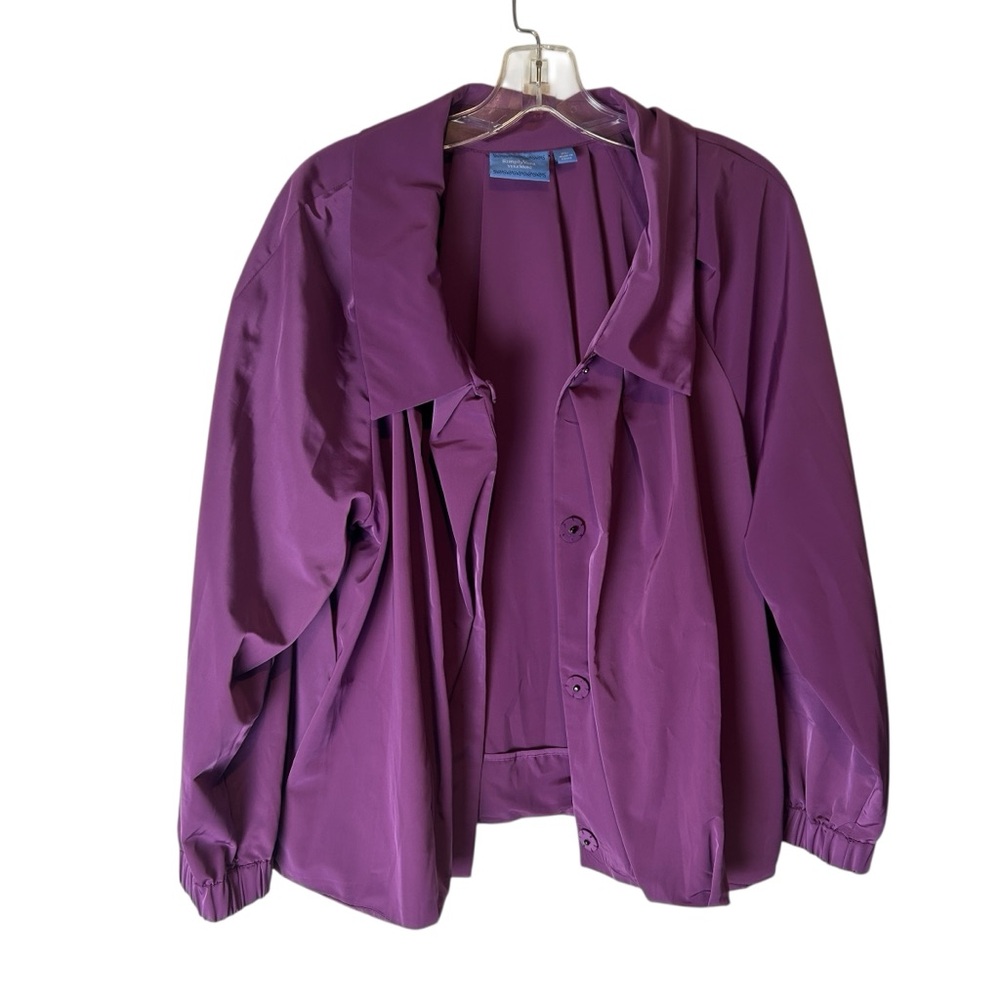Bubble Hem Simply Vera by Vera Wang Jacket – Purple Collard Jacket Coat Size XL